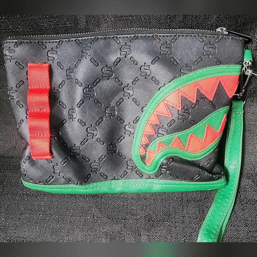 Deniro Pouch bag Black Red‎ Sprayground EUC